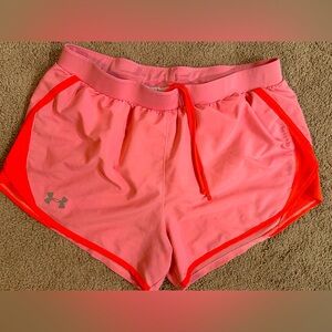 Under Armour Pink HeatGear Running Shorts – Women’s Medium